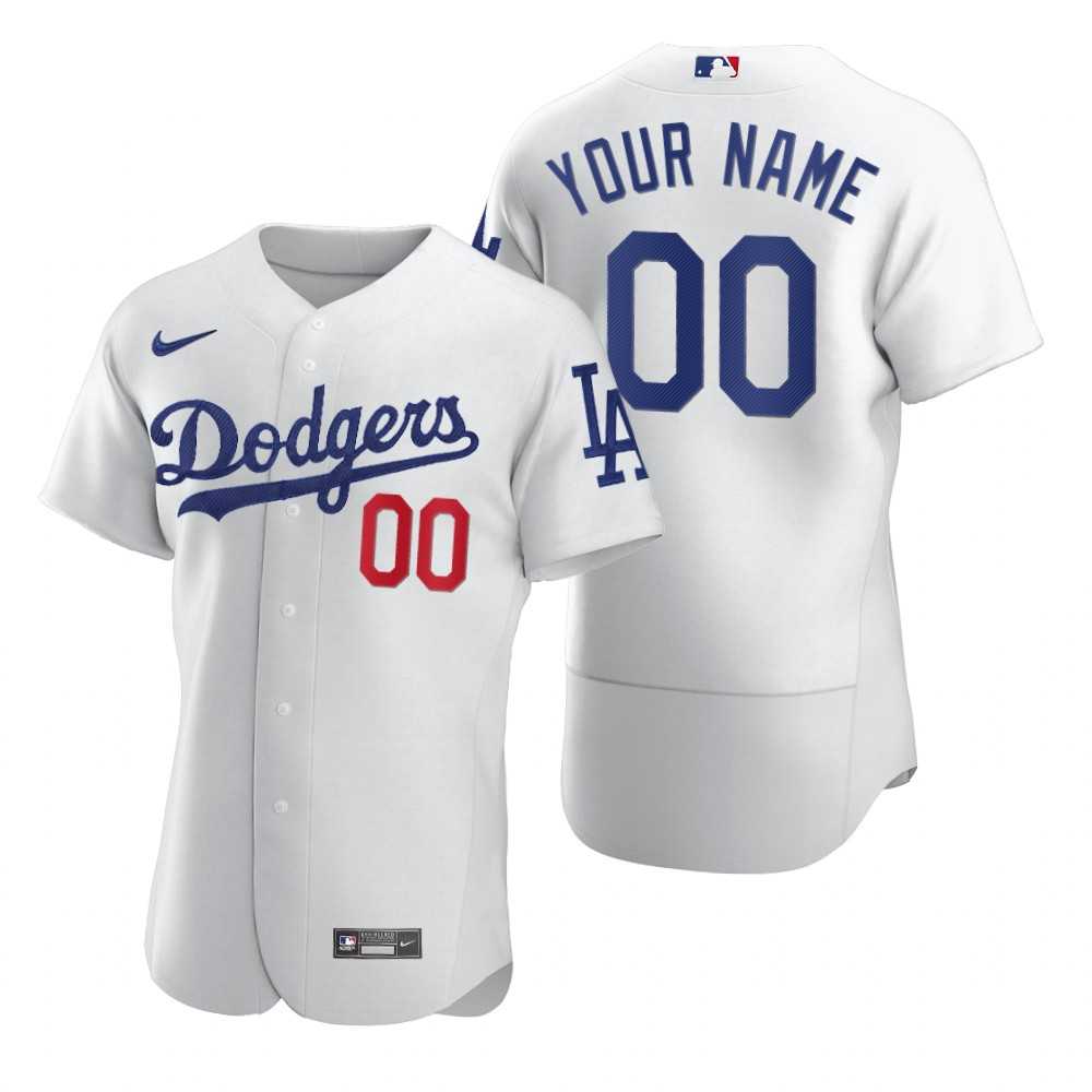 Los Angeles Dodgers Customized Nike White 2020 Stitched MLB Flex Base Jersey